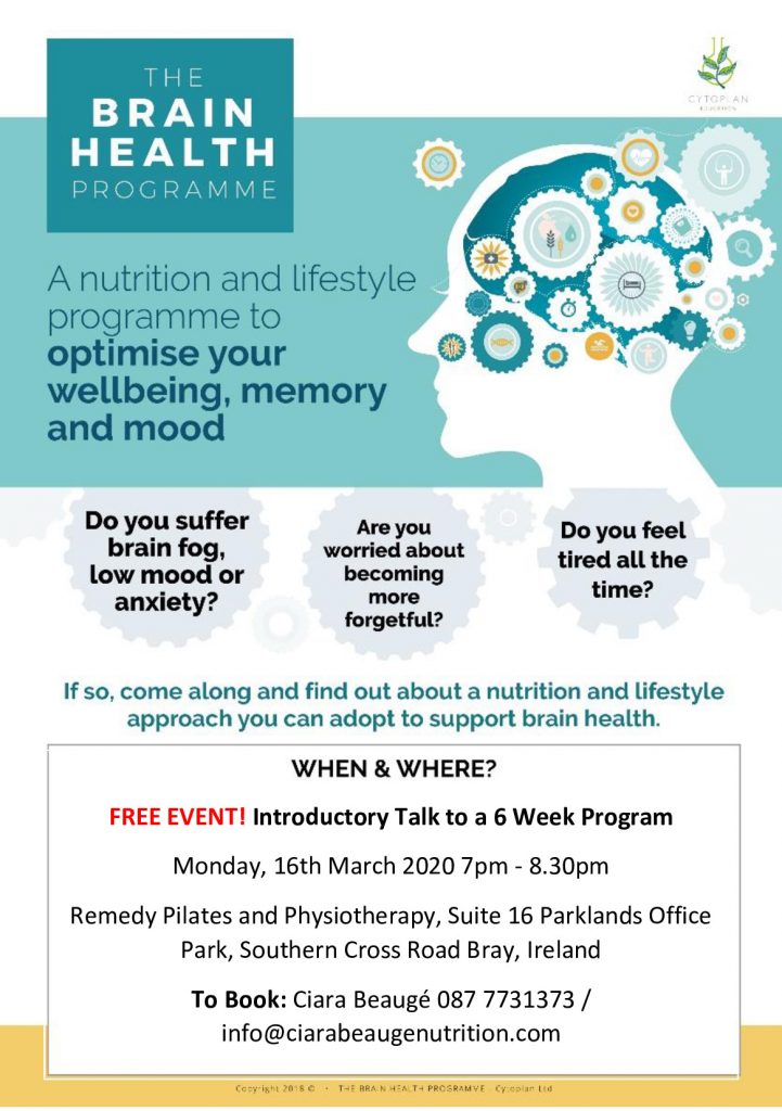 Free Introductory Talk to My 6 week Brain Health Program.